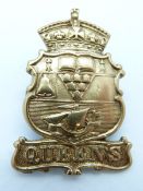 Belfast University Officer Training Corps brass cap badge