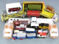 Nineteen Dinky Toys, Tri-ang, Britains and similar diecast model vehicles including buses,