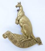 British Army King's Colonials Australia metal hat badge