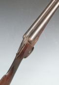 W W Greener 12 bore side by side ejector shotgun with named and engraved lock, engraved trigger