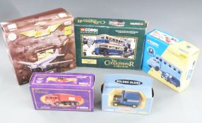 Five Corgi diecast model vehicles comprising The Aviation Archive 47105, The Connoisseur