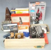 Various scientific interest items to include hydrometers, vintage microscope kit, further boxed