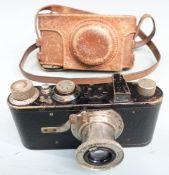 Leica I 35mm camera with Leitz Elmar 1:3.5 f=50mm lens, serial number 27035 (circa 1930), also