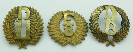 Three New Zealand Army WWI 8th Reinforcements D and E Company and 11th Reinforcements D Company