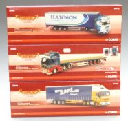 Three Corgi Hauliers of Renown 1:50 scale limited edition diecast model lorries Hannon International