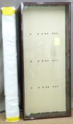 Mahogany framed wall mounted diecast model or train display cabinet with four removable glass
