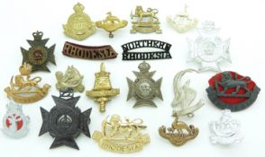 Rhodesian Army small collection of metal badges including Grey's Scouts, Volunteers Guard Force etc