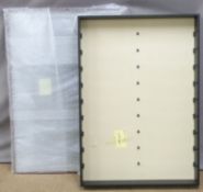 Mahogany framed wall mounted diecast model or train display cabinet with nine removable glass