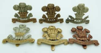 Six British Army Earl of Chester's Yeomanry / Imperial Yeomanry metal cap badges