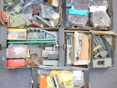 A large collection of Hornby, Tri-ang and similar mainly 00 gauge buildings, accessories, kits