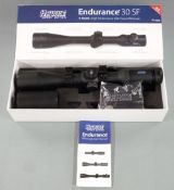 Hawke Endurance 30 SF 4-16x50 high performance red illuminated rifle scope, in original box with