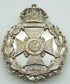 British Army Rifle Brigade Victorian white metal pouch badge