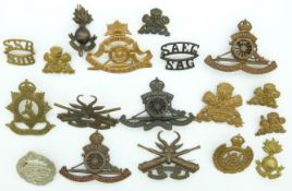Eighteen South Africa Army Artillery, Engineers, Tank Corps etc metal badges