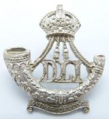 British Army Durham Light Infantry officer's Volunteers cap badge