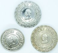 Three Edinburgh Academy Officer Training Corps metal cap badges