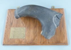 WWII Airspeed Oxford (DF332) exhaust stub, found at New Barn Farm Temple Guiting where the