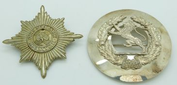 British Army Scots Guards and London Scottish piper's badges