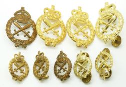 Nine Australian Army Provost hat and collar badges three by Swan and Hudson