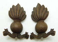 Royal Marine Artillery 1921 pair of officer's collar badges