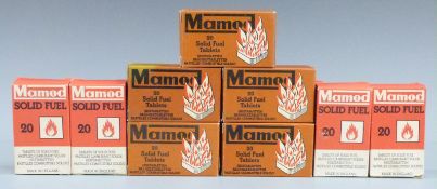 Nine packs of 20 Mamod solid fuel rods, all in original boxes.