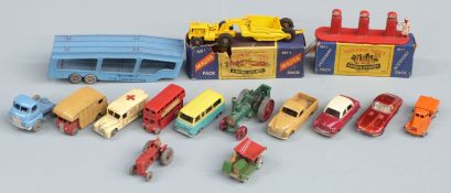 Fourteen Matchbox Moko Lesney 1-75 series diecast model vehicles including Accessory Pack 1 and