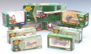 Nine Corgi Eddie Stobart diecast model vehicles and vehicle sets including CC12502, TY87001,