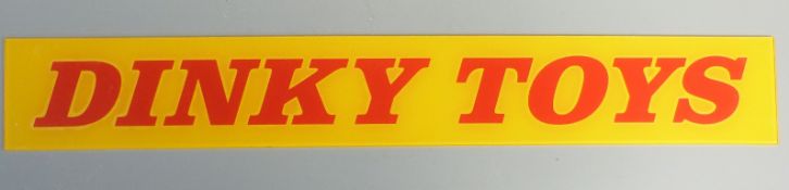 Dinky Toys acrylic shop display / advertising sign, 10 x 70cm