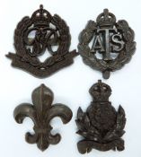 Four British Army Intelligence Corps, Military Police, ATS and Manchester Regiment economy plastic