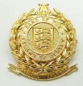 British Army Jersey Militia bandsman's metal badge