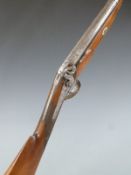 Thomas Fletcher of Cheltenham and Gloucester 16 bore percussion hammer action gun with named lock