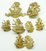 New Zealand Army Samoan Expeditionary Force metal cap and collar badges, two with Gaunt to reverse