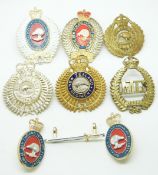Nine New Zealand Army Royal New Zealand/New Zealand Regiment metal and anodised badges including