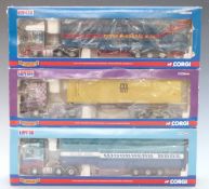 Three Corgi Hauliers of Renown 1:50 scale limited edition diecast model vehicles Woodhead Bros