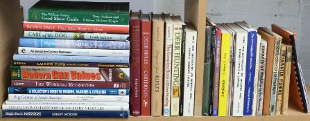 Forty gun, shooting and military related books including The William Evans Good Shoot Guide, Deer
