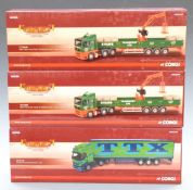 Three Corgi Hauliers of Renown 1:50 scale limited edition diecast model lorries TTX CC12112 and