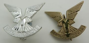 Two Selous Scouts cap badges including an anodised example by Reuteler Rhodesia