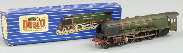 Hornby Dublo 00 gauge EDL12 BR 4-6-2 locomotive and tender Duchess of Montrose 46232, in original