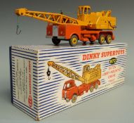 Dinky Supertoys diecast model 20-Ton Lorry-Mounted Crane 'Coles' with orange lorry, yellow crane and