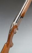 Barasingha 220 12 bore over and under ejector shotgun with engraved lock, top plate and underside,