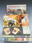 Three vintage games Chad Valley Big Game Double Shot Wild Animal Target Shooting, Playcraft Champion