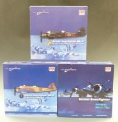 Three Hobby Master 1:72 scale diecast model aeroplanes Bristol Beaufighter Mk.IC HA2315, Bristol