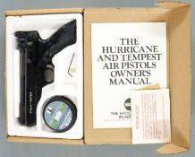 Webley Tempest .177 air pistol with shaped and chequered grips and adjustable sights, NVSN, in