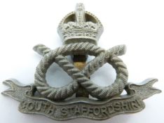 British Army South Staffordshire Regiment economy plastic cap badge