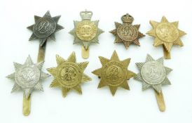 Eight British Army Middlesex Yeomanry / Imperial Yeomanry cap badges makers include Woodward and
