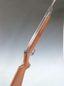 Original Model 24 D .177 air rifle with semi-pistol grip, raised cheek piece and alignment sights,