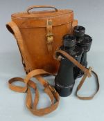 A pair of Ross military binoculars No 5 Mk I x7, dated 1936, in original leather case