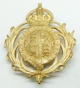 Commonwealth Mauritius Police officer's gilt helmet plate