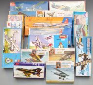 Seventeen plastic model kits including Aurora, Inpact and Renwal, all in original boxes.