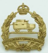 British Army First Armoured Motor Battery metal cap badge