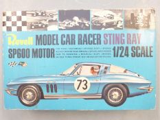 Revell 1:24 scale Car Racer Sting Ray SP600 Motor plastic model kit, in original box.